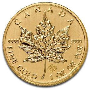 золотой канадский кленовый лист