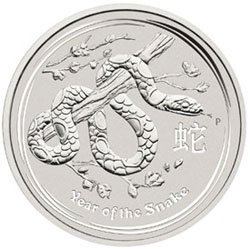 серебряная монета Год Змеи