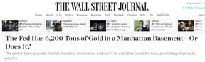 золото в Федеральном резервном банке Нью-Йорка