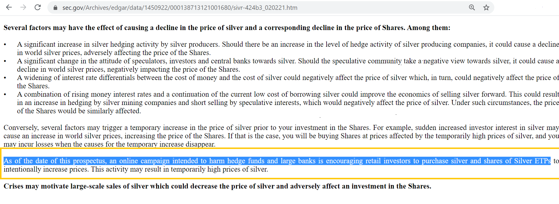 Учредитель серебряного индексного фонда предупреждает, что покупка серебра повредит хедж-фондам и крупным банкам