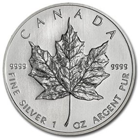 серебряный канадский кленовый лист