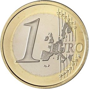 монета в 1 евро
