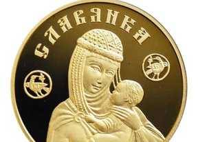 золотая монета славянка