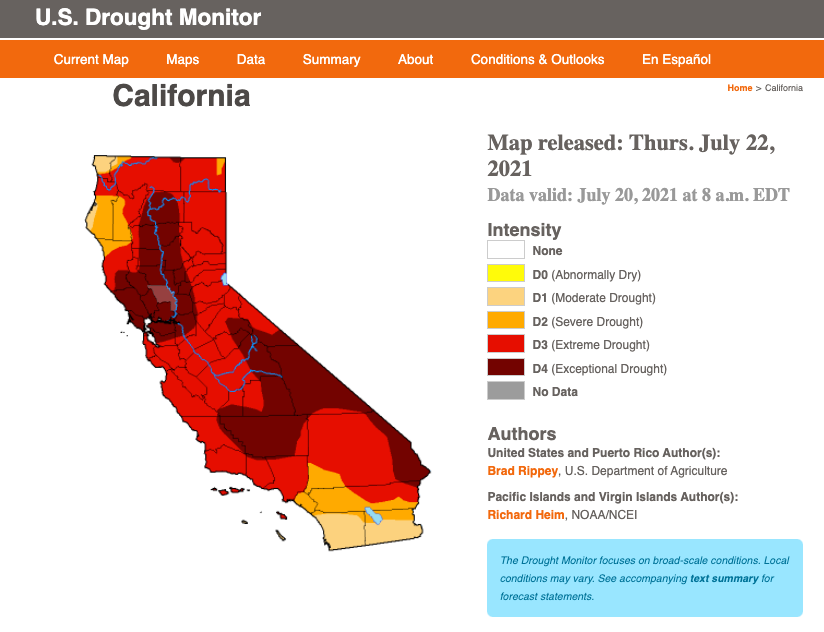 Великая засуха в Калифорнии – один график, вселяющий ужас в сердца калифорнийцев